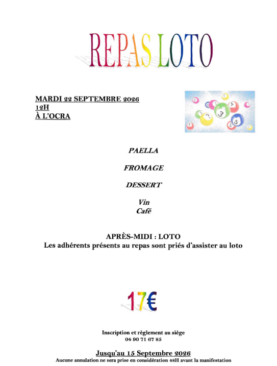 repas loto
