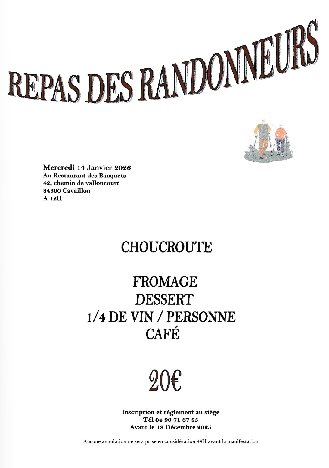 Repas des randonneurs